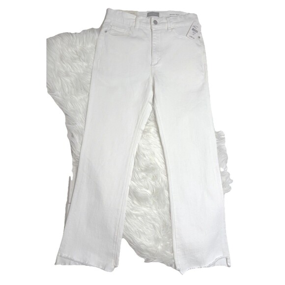 DL1961 NWT White Bridget Boot Instasculpt Crop Jeans 27 $189 High Rise - Picture 1 of 4